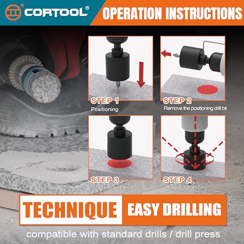 1-3/8 Inch Diamond Hole Saw with Pilot Drill Bit, Diamond Tipped Tile Hole Saws, Dry/Wet Use for Porcelain Tile, Ceramic Pottery, Granite, Stone, Marble, Glass Bottles - 2 Pack - size: 1-3/8 Inch (35mm) 2-Pack