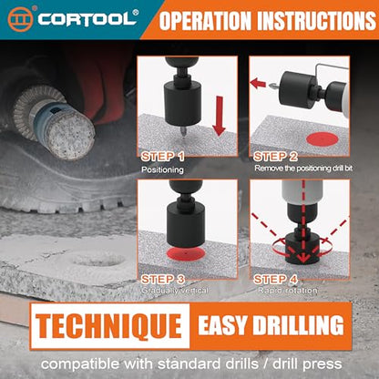 1-1/4 Inch Diamond Hole Saw with Pilot Drill Bit, Diamond Tipped Tile Hole Saws, Dry/Wet Use for Porcelain Tile, Ceramic Pottery, Granite, Stone, Marble, Glass Bottles - 2 Pack - size: 1-1/4 Inch (32mm) 2-Pack