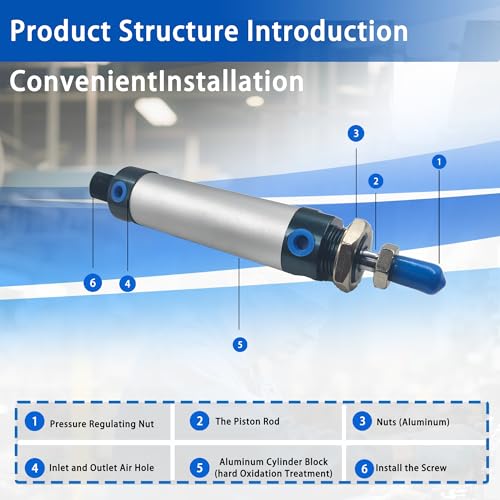 CG WEITENG Pneumatic Mini Pneumatic Cylinder MAL Single Rod Aluminum Double Acting Pneumatic Cylinder 32mm Bore 50mm Stroke(MAL32x50) - color: MAL-32 mm, size: 50 mm
