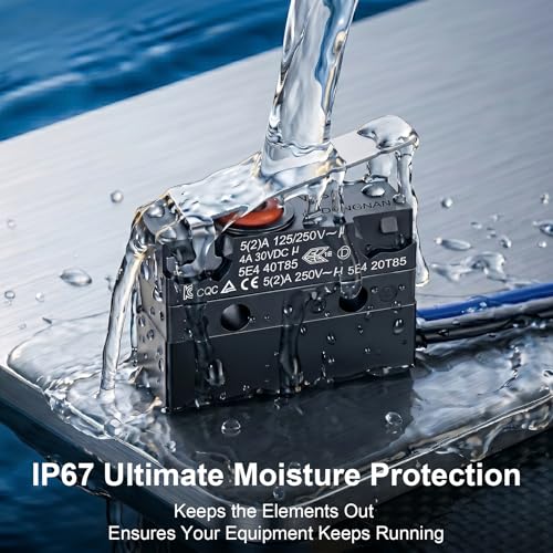 IP67 Waterproof Micro Switch, UL Recognized Component 3Pin Pre-Wired - size: WS1-Hinge Lever