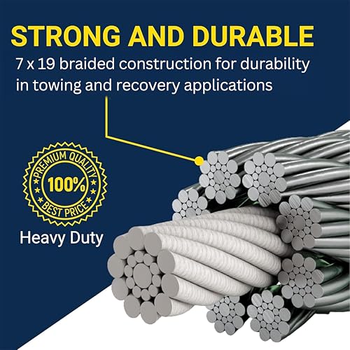 Tie Down Engineering 59395 Winch Cable 7/32" x 25' - size: 7/32 in x 25 ft