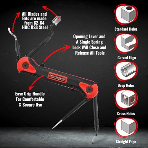 AFA Tooling 4-in-1 Deburring Tool for Metal, Pipe, Resin & 3D Printing