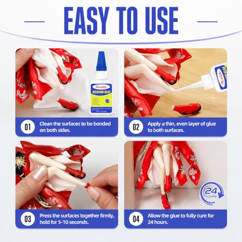 Silicone Glue Instant Glue 30g 2 Pack, Clear Waterproof Fast-Drying - size: 60g, style: Silicone Glue