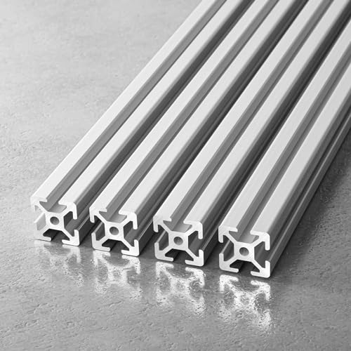 IXGNIJ 1010/10 Series 1 Inch x 1 Inch T Slot Aluminum Extrusion (25mmx25mm) European Standard Anodized for 3D Printer Parts and CNC DIY Silver 1220mmX4 - color: Silver, size: 1220mm(48'')