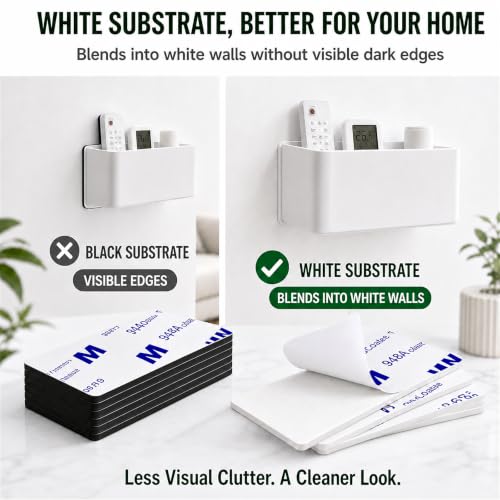 56Pcs Heavy Duty Double Sided Adhesive Pads, 3mm Thick White Foam Mounting Tape - Super Strong Waterproof for Walls, Pictures, Cars, Home & Office (Pre-Cut Rectangles) - color: Pack of 56 White