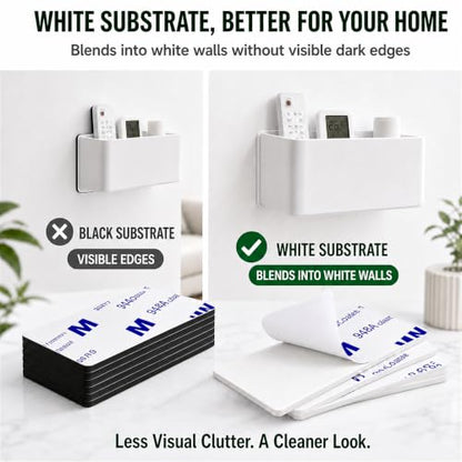 56Pcs Heavy Duty Double Sided Adhesive Pads, 3mm Thick White Foam Mounting Tape - Super Strong Waterproof for Walls, Pictures, Cars, Home & Office (Pre-Cut Rectangles) - color: Pack of 56 White