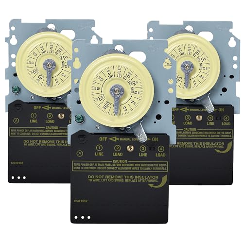 Intermatic T104M Mechanical Timer Mechanism, 208-277V DPST, 40A - size: 3-Pack