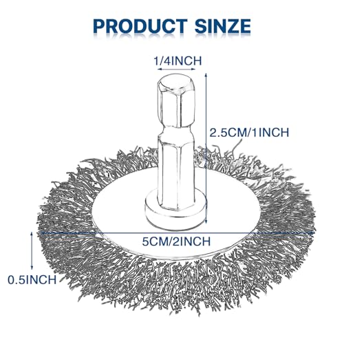 2 Inch Wire Brushes for Drill, 15 Pieces