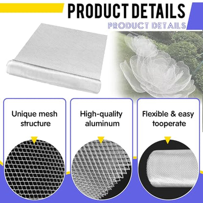 15.7 in x 16.4 Ft Silver Aluminum Wire Mesh Roll for Arts and Craft
