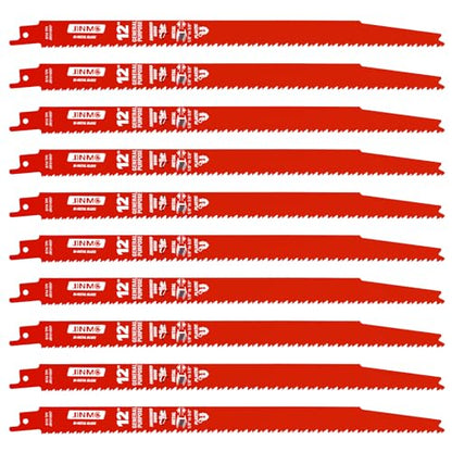 10 Pack 12 Inch 8/14TPI Reciprocating Saw Blades for Diablo Sawzall Blades - size: 12 Inch 8/14TPI
