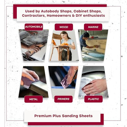 Sungold Abrasives 11111 9" X 11" 220 Grit Sanding Sheets Stearated Aluminum Oxide, 25-Pack - size: 220 Grit