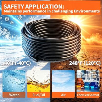 DOT Air Line Tubing, SAE J844 PA12 Nylon Air Brake Hose Pneumatic Tube - size: 3/8" OD 32.8FT