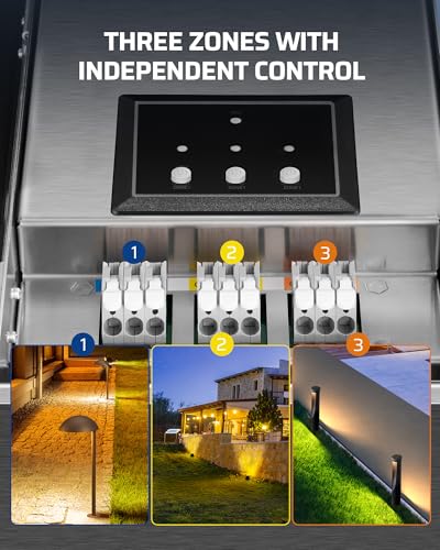 DEWENWILS 300W Wi-Fi Low Voltage Landscape Transformer 2.4GHz ONLY - style: WIFI-Stainless Steel