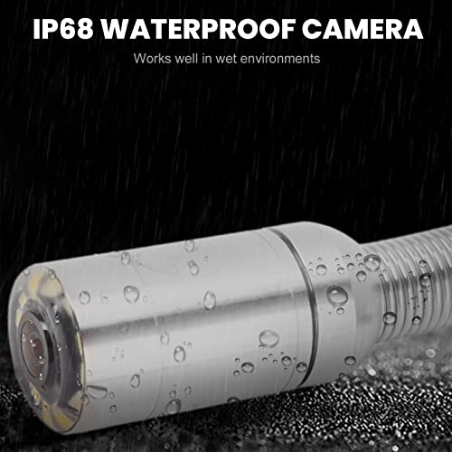 LiebeWH Pipeline Inspection Camera IP68 Waterproof Sewer Drain Scope with 12 LED Lights for Pipe Wall Defect Clear View