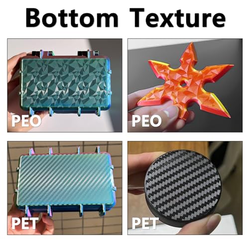 Diamond+Carbon Plate for ELEGOO Centauri Carbon Build Plate 260x271mm, Dual-Sided PEO PET Magnetic Spring Steel Bed CC/CC2 Plate, High-Temp Resistant Printing Surface for ELEGOO CC/CC2 3D Printer - size: 260x271mm for Centauri Carbon