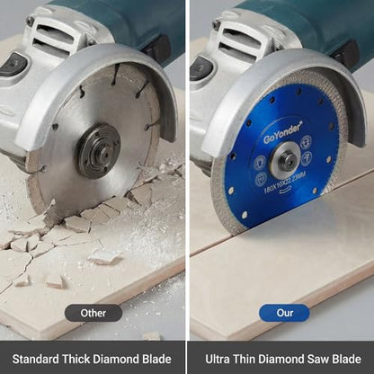 GoYonder Tile Blade 7 Inch, Super Thin Diamond Saw Blade for Cutting Porcelain Tiles, Granite Marble Ceramics (7"-Blue) - size: 7"