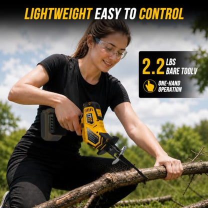 Brushless Cordless Reciprocating Saw for Dewalt 20V Battery (Tool only)