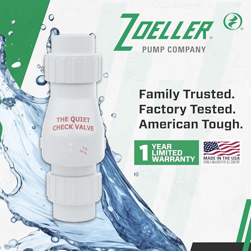 Zoeller 30‑0040 Quiet Check Valve 1-1/2″ PVC