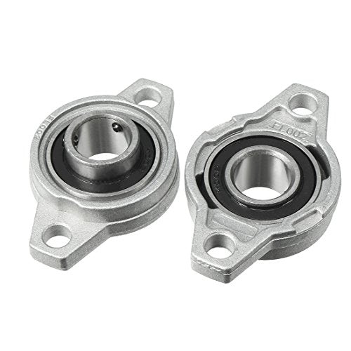 uxcell 2pcs KFL002 15mm Zinc Alloy Self Aligning Pillow Block Flange Bearing - size: 15mm