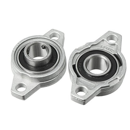 uxcell 2pcs KFL002 15mm Zinc Alloy Self Aligning Pillow Block Flange Bearing - size: 15mm