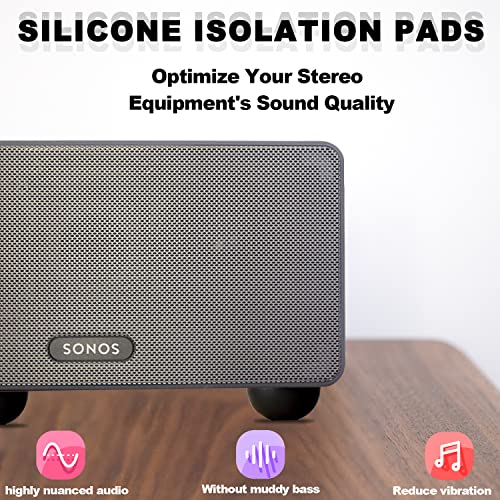 1.25" Subwoofer Speaker Isolation Pad with Adhesive Rubber Feet, 4 Packs - size: 4 Pcs