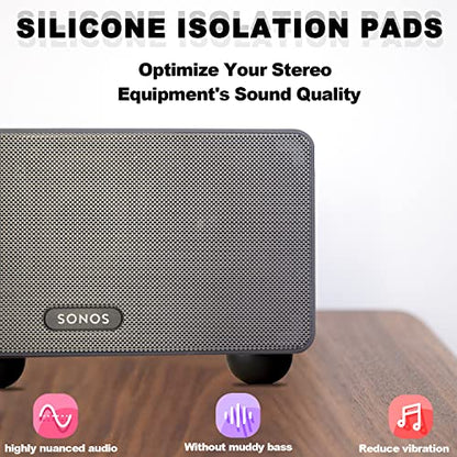 1.25" Subwoofer Speaker Isolation Pad with Adhesive Rubber Feet, 16 Packs - size: 16 Pcs
