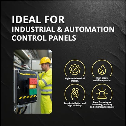Double Head Push Button, Signal Lamp Start/Stop Switch (4 Pack) - size: 4 Pack