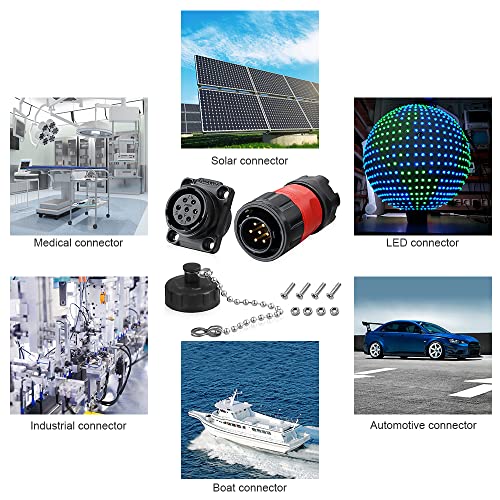 7 Pin Waterproof M20 Plastic Aviation Connector 10A 500V - style: 7PIN