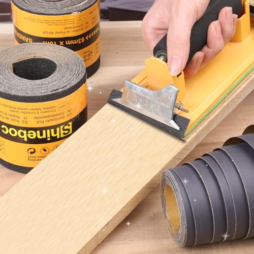 Sandpaper Roll 220 Grit, Wet Dry Sand Paper 3-2/3" Wide 11 Yard - style: 220 Grit