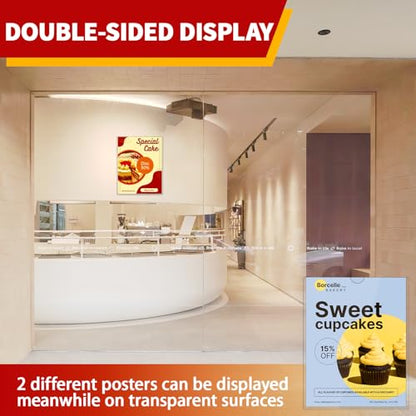 Magnetic Sign Holder 8.5 x 11, 5 Pack Magnetic Paper Holder for Wall