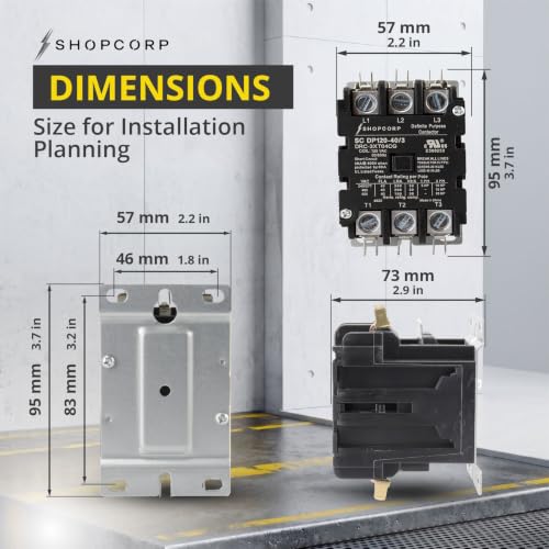 3 Pole 40 Amp AC Contactor, 120V Coil, UL Recognized, HVAC - style: 3 Pole 110V