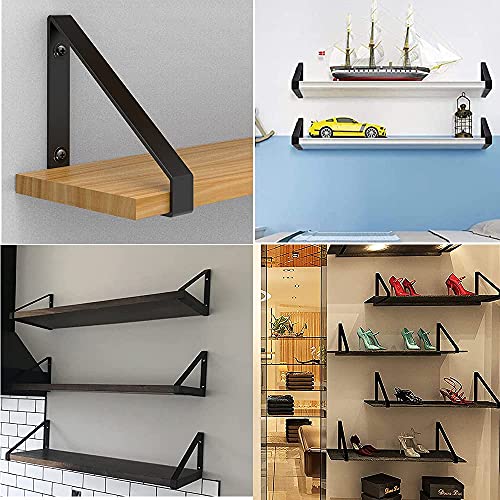 2 PCS Heavy Duty Shelf Brackets,8" Metal Wall Steel Triangle Bracket - size: 2 PCS