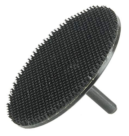 Weiler 51562 3" Back-up Pad for Hook & Loop Surface Conditioning Disc, 1/4" Stem, Black, Made in the USA - size: 3"