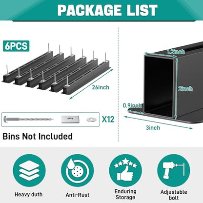 EVERHANGER Ceiling Storage Rack, Heavy Duty Overhead Garage Storage Rack - style: For 5 Bins