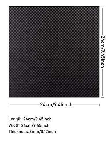 Kalolary Carbon Fiber Board Plate 240 X 240 X 3 MM, Carbon Fiber Sheets - size: 240 X 240 X 3 mm, style: Plain weave