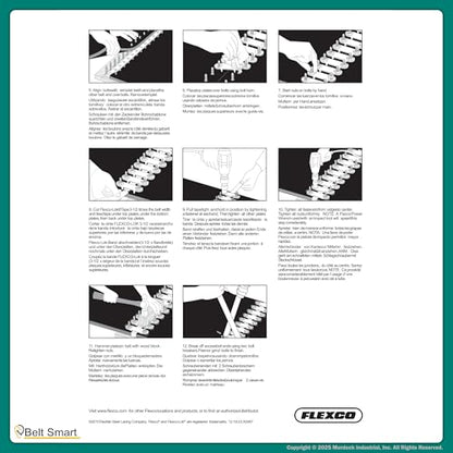Genuine Flexco 190E Quick-Fit Conveyor Belt Fasteners | #20001 | Steel | Box of 25 | 5/16" to 9/16" | Includes Bonus Belt Smart Belt Repair Gauge – Durable & Reliable Fastening Solution