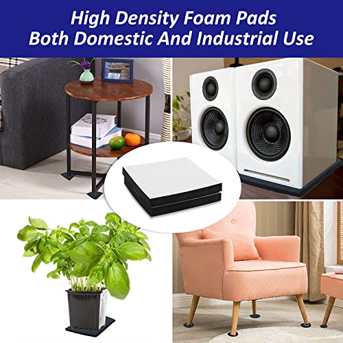 Foam Padding Sheets with Adhesive Backing - 1/2" Thick Self Stick Neoprene Insulation Foam,1/2 Inch Thick X 4 Inch Long X 4 Inch Wide - 4Pcs - size: 4In*4In*1/2In