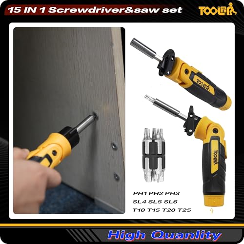 15-In-1 Manual Multi-Blades Hand Saw with Screwdriver - color: 15-in-1