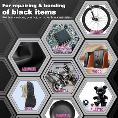 30g Black Rubber Adhesive for Tire Repair, Edge Bonding, DIY Crafts - size: Black Rubber Adhesive