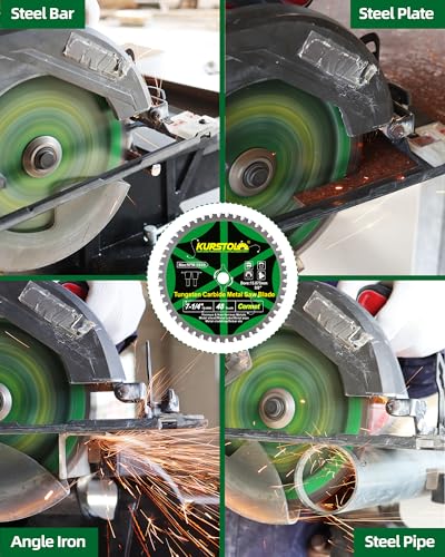 6-1/2 Inch Metal Cutting Saw Blade 48 Teeth - Ceramic Carbide Tipped for Steel, Iron, Steel Pipe, Non-Ferrous and Ferrous Metals, 5/8" Arbor - size: 6-1/2 Inch