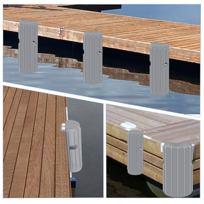 Dock Bumper Fender, Inflatable Protection - Heavy Duty Boat Dock Bumpers, Protect Docks & Ships from Damage Caused collisions - color: 2 Pack-Grey