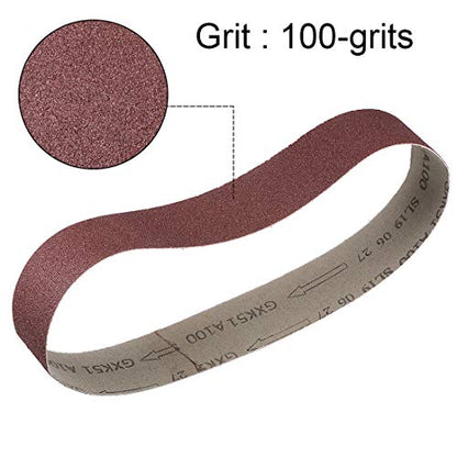 uxcell 2 x 27 Inch Sanding Belt 100 Grit Sand Belts for Belt Sander 5pcs - style: 100 Grit