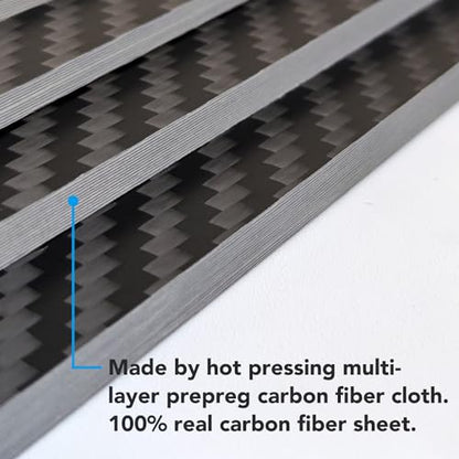 cncarbonfiber 1.5mm 200x300mm 100% Carbon Fiber Sheet Laminate Board Plate Panel 3K Twill Matte Finish - size: 200x300x1.5mm, style: Twill Matte Finish