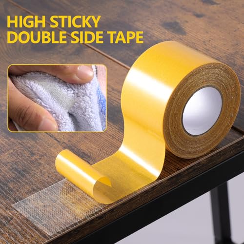 Double Sided Fabric Tape Heavy Duty for Clothes Hemming 98FT Total,Sticky but Removable Carpet Tape,Extra Strong Fashion Two Sided Tape for Dress to Skin,Arts,2 Rolls (Wide:1in / 2in)