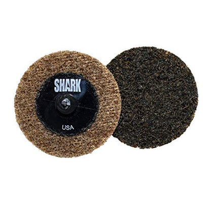 Shark Industries PN-13088 50-Pack Brown Quick Change Surface Prep Conditioning Discs, 2” Diameter – Coarse Grit for Cleaning and Finishing (50 Discs)