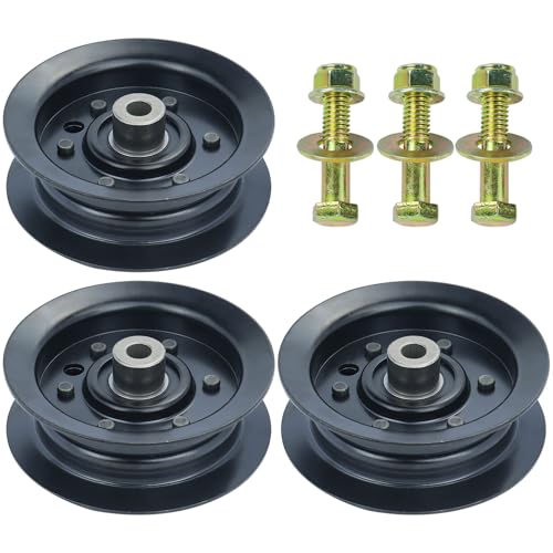 3 Pack 132-9420 Flat Idler Pulley for Toro 50 SS5000 MX5000 Deck - color: A24 3xToro 106-2175
