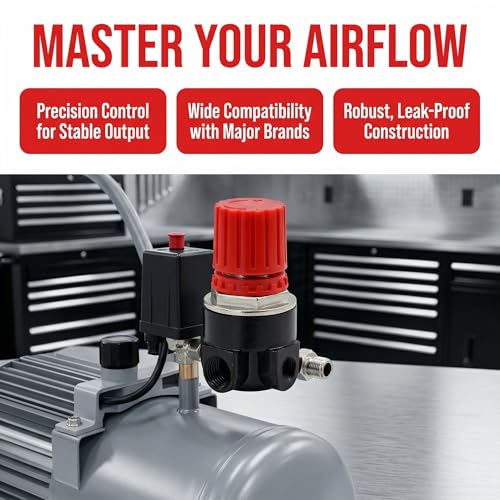 AB-9051116 Pressure Reducer Fits Stanley Bostitch Husky Hitachi Craftsman Air Compressors - color: Pressure Regulator
