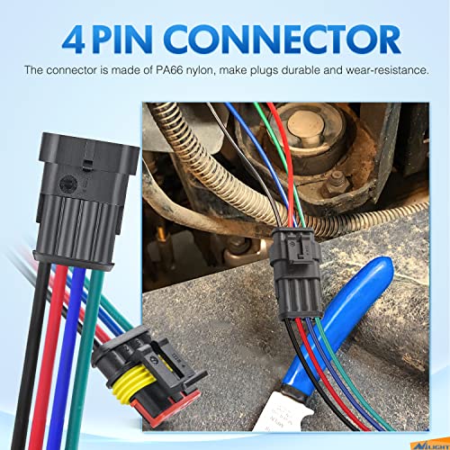 Nilight 10 Pack 4Pin Electrical Wire Connectors Male and Female Plug Socket - size: 4Pin Wire Harness 10Sets