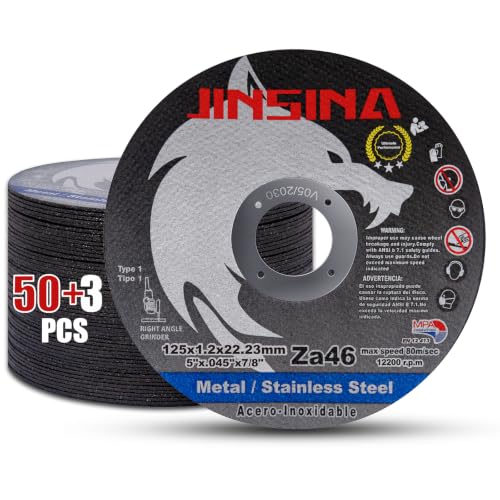 5" Cut Off Wheels 53PCS, Metal and Stainless Steel Cutting Wheel - style: 5"×.045"×7/8"