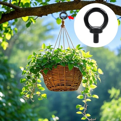 Antrader M12 Lifting Eye Bolts,Steel Machinery Shoulder Lifting Eye Bolt - size: M12,4pcs